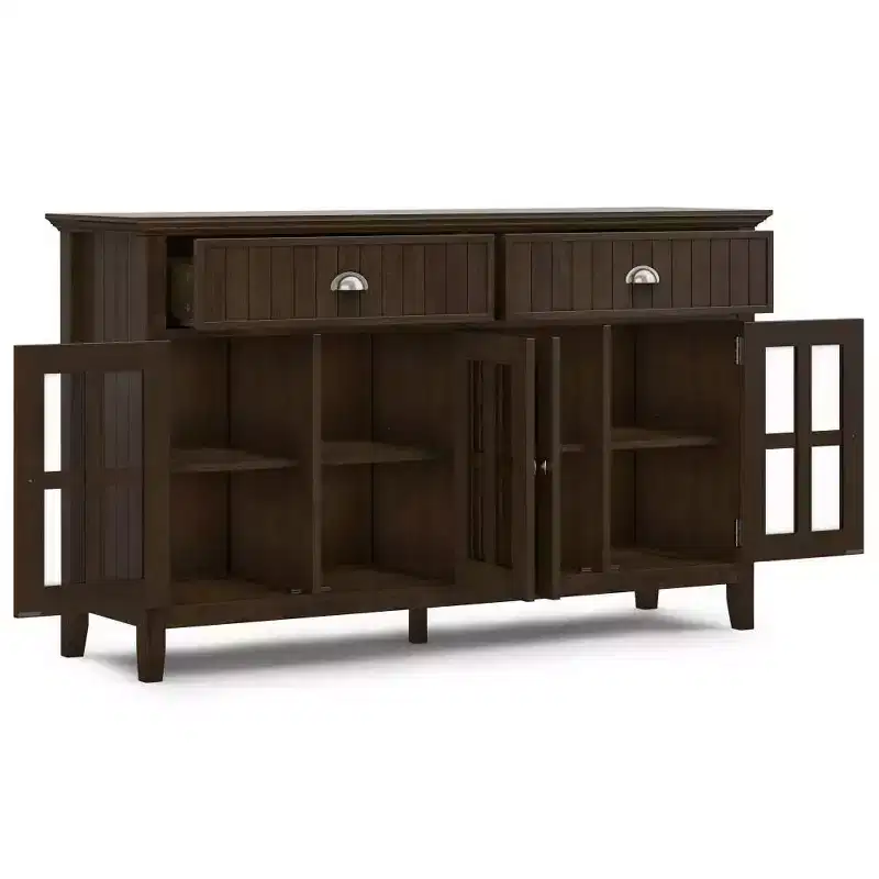 WyndenHall Normandy Large Sideboard Buffet Brunette Brown