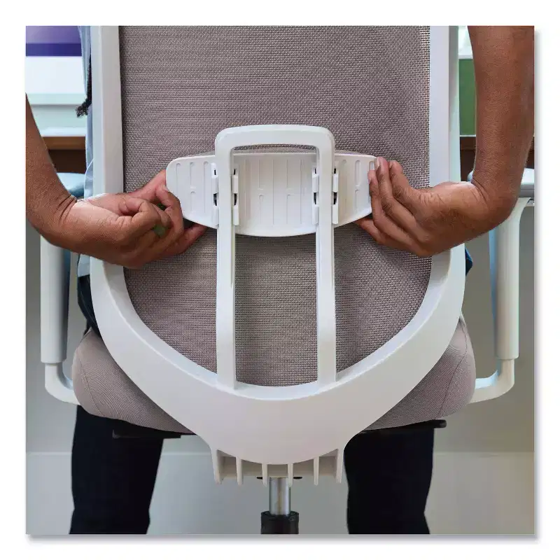 HON Altern Mesh Back Task Chair, 17.95 to 21.1 Seat Height, Gray Seat, Gray/White Back, White Base