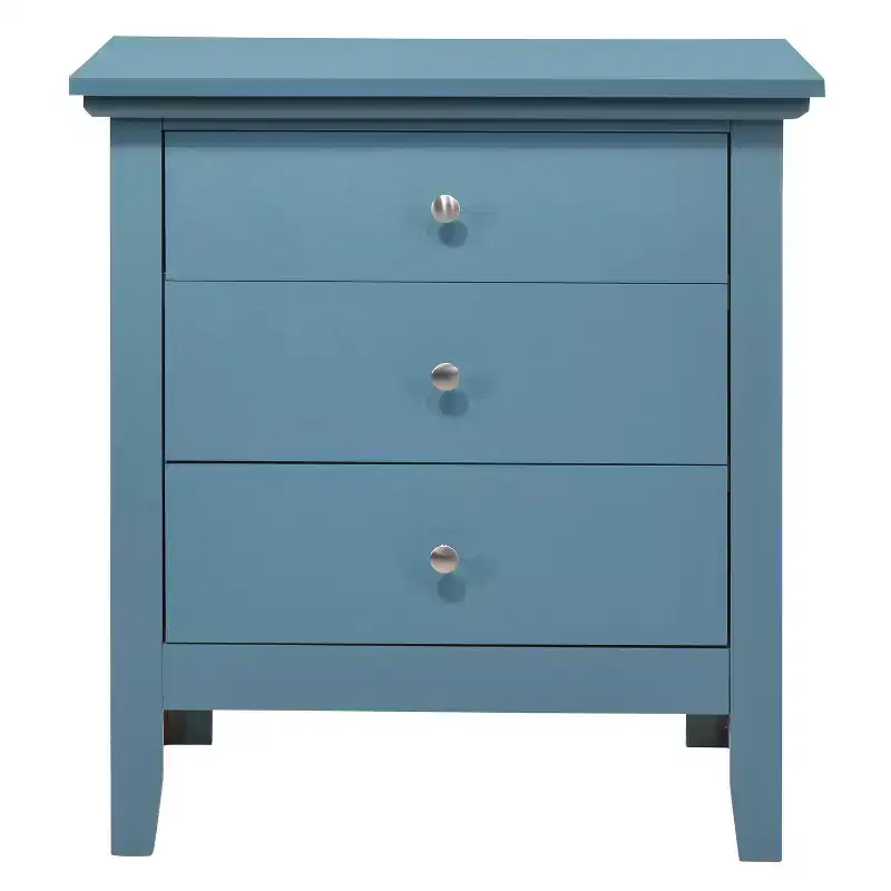 HomeStock Hammond Nightstand  26H x 24W x 18D , Drawer & Durable Oak Finish
