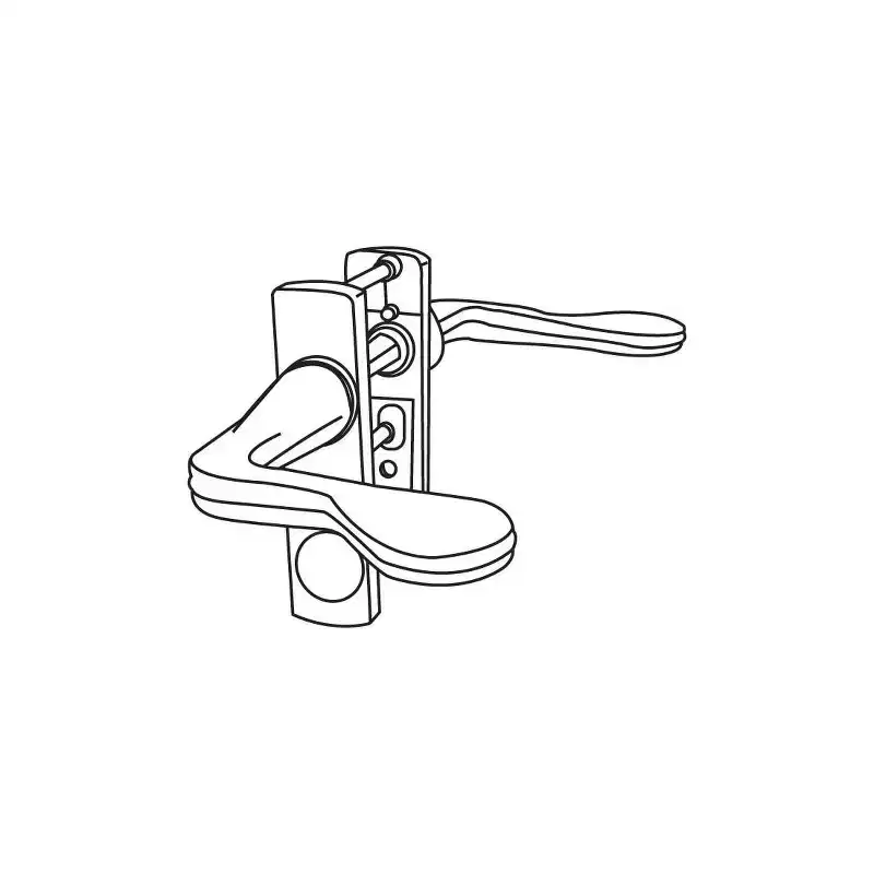 Brixwell 900-7323b Lever Latch Set Black w/ Night Lock Inswing Reversib fits Door 5/8 To 1-3/8in Thick