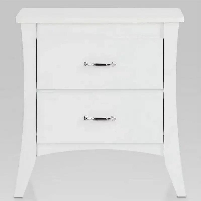 Royal Hampton Style 2 Drawers Wood Nightstand By Babb, White
