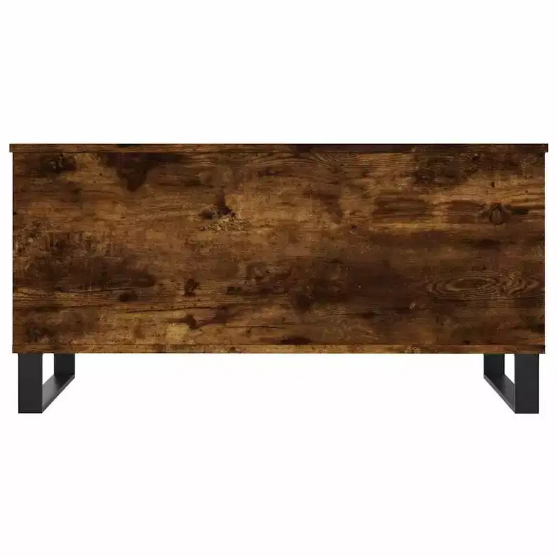 vidaXL Coffee Table White Engineered Wood, Metal Medium Coffee Table