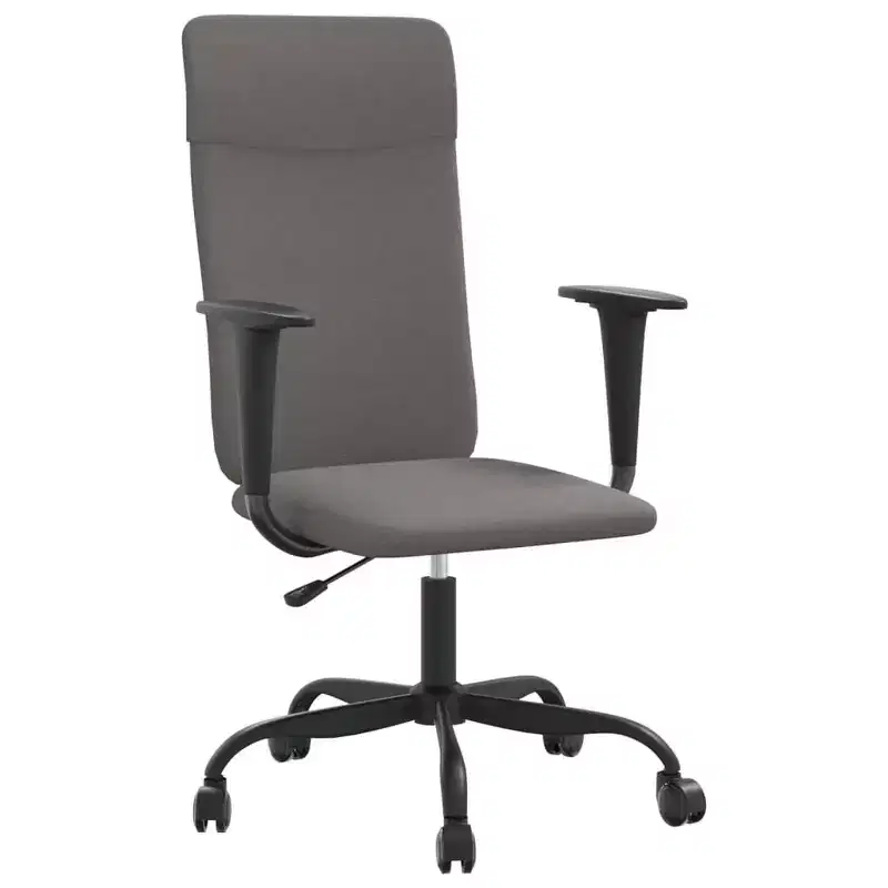 Office Chair Light Grey Fabric, Metal, Plywood