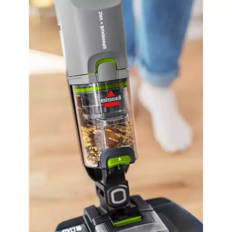 BISSELL SpinWave + Vac All-in-One Powered Spin-Mop and Vacuum 3764 12" Cleaning Path Black: Cordless Vacuum Mop Combo, Pet Hair, Hard Floor