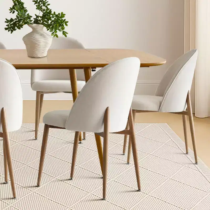9-Piece Expandable Dining Table Set, 94.5 Wood-Look Extendable Table and 8 Comfy Curved-Back Chairs for Kitchen or Dining Room-Panipeachy