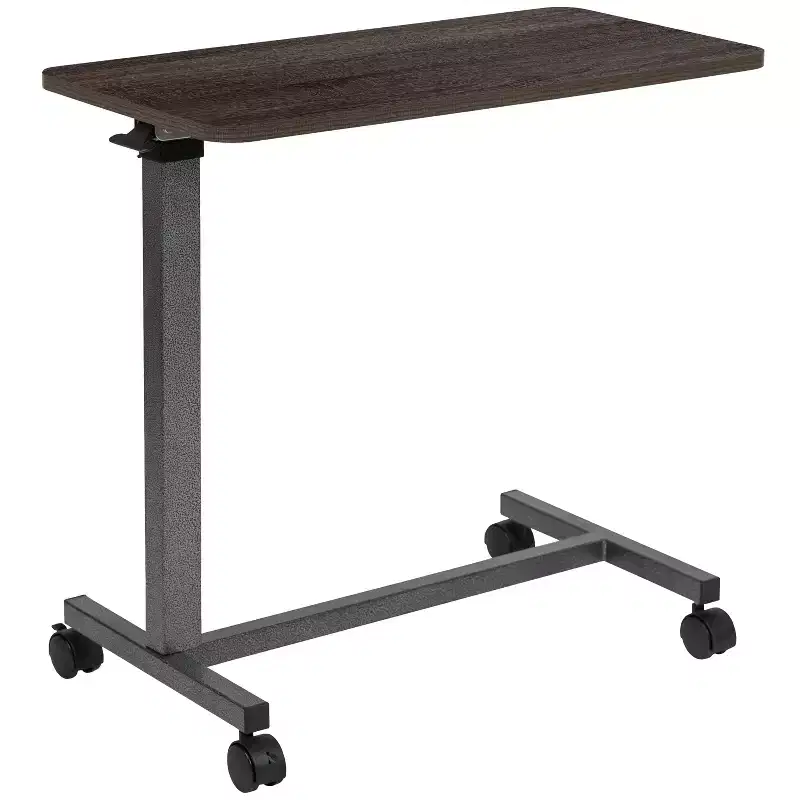 Adjustable Overbed Table with Wheels for Home and Hospital - Rolling Bedside Table