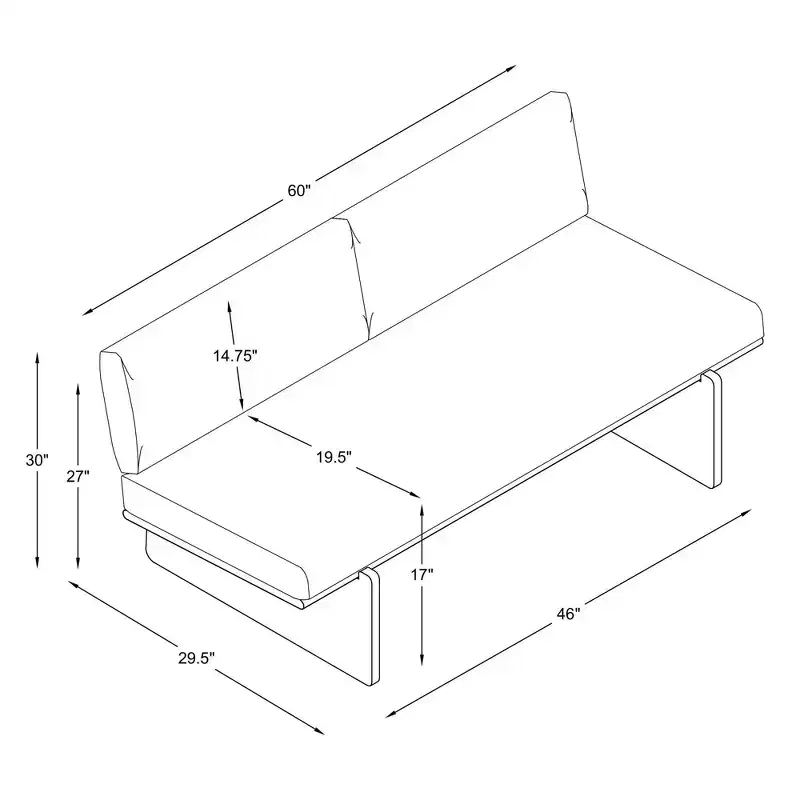 Mushroom Weave Upholstered Mid-Century Bench with Back - Hearth & Hand™ with Magnolia