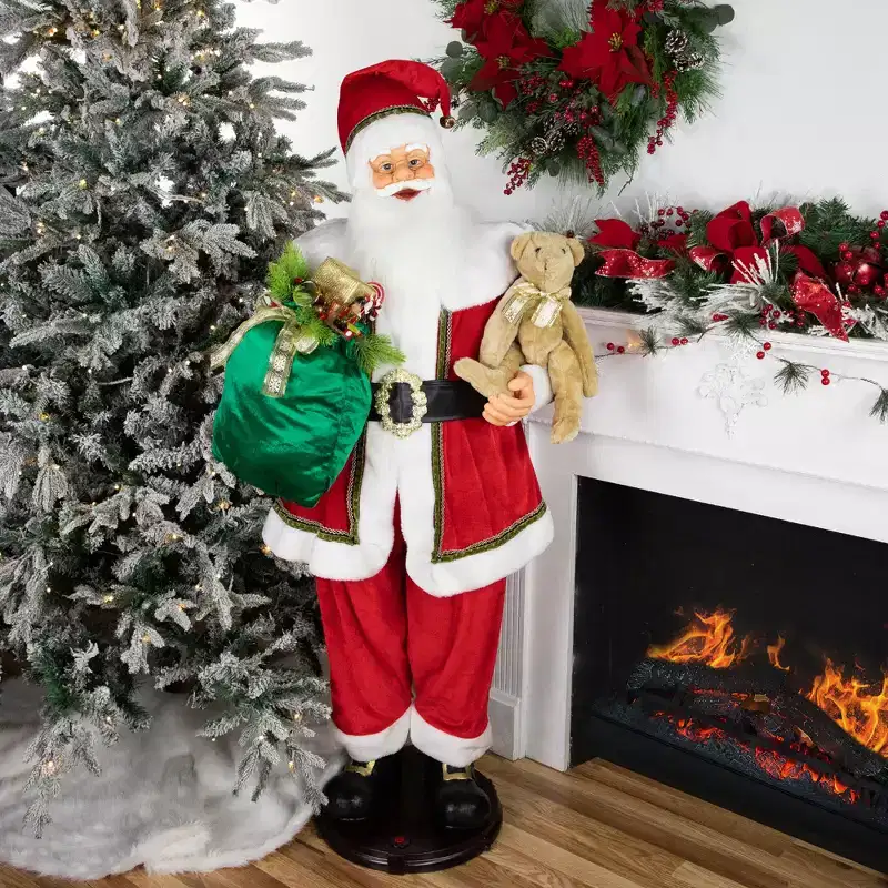 Northlight 5' Deluxe Traditional Animated and Musical Dancing Santa Claus Christmas Figure