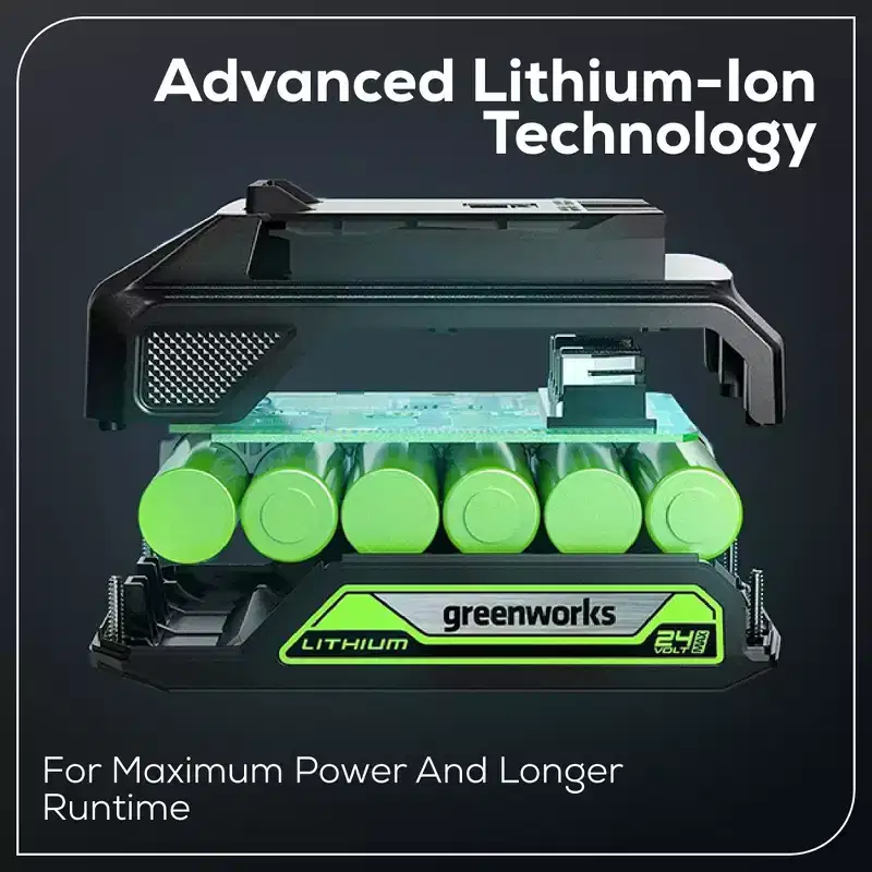 Greenworks POWERALL 2x24V 21" Self-Propelled Mower with (2) 5.0Ah Batteries and Charger