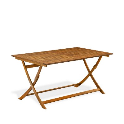 HomeStock 5-Piece Natural Oak Finish Solid Wood Top Dining table with 4 Chairs