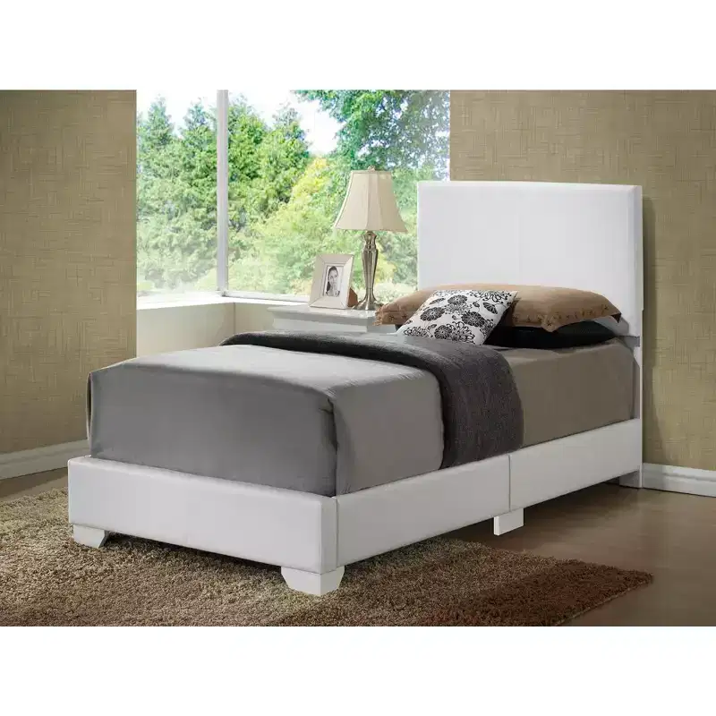 Passion Furniture Aaron Upholstered Twin Panel Bed