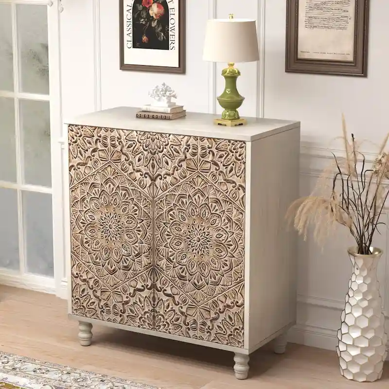 COSIEST Vintage Sideboard Storage Cabinet and Buffet