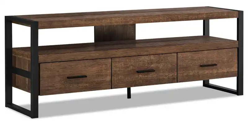 60 Modern TV Stand with Storage and Cable Management for TVs up to 65- Brown