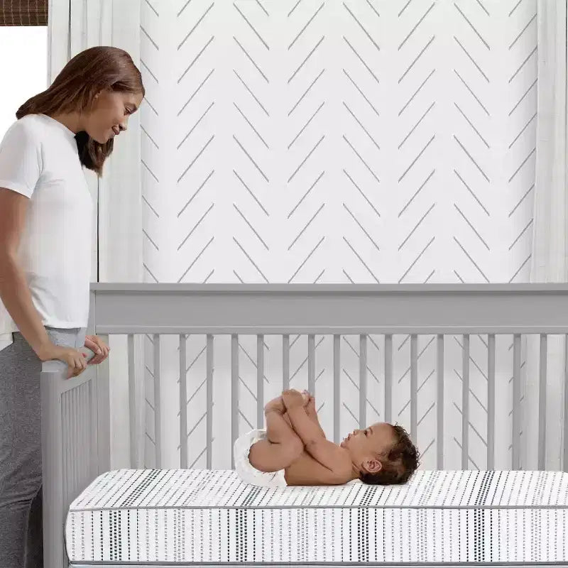 2-Stage Crib and Toddler Mattress with Cooling Cover, Firm, 5.25 Thick, 9.3 lbs