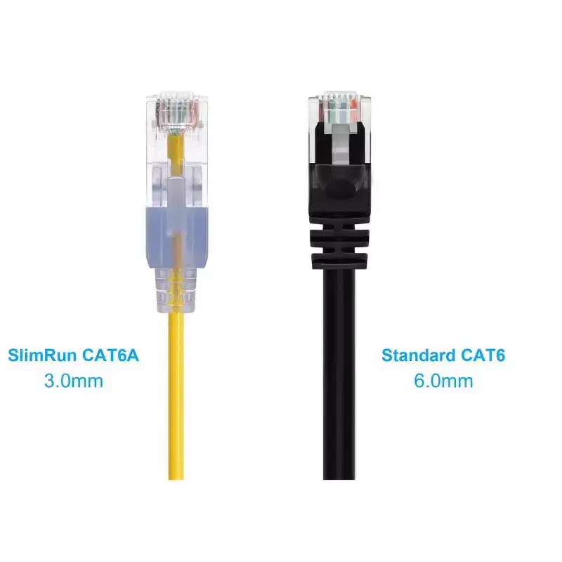 Monoprice Cat6A Ethernet Patch Cable - 3 Feet - Yellow (10 Pack) Snagless RJ45 550Mhz UTP Pure Bare Copper Wire 10G 30AWG - SlimRun Series