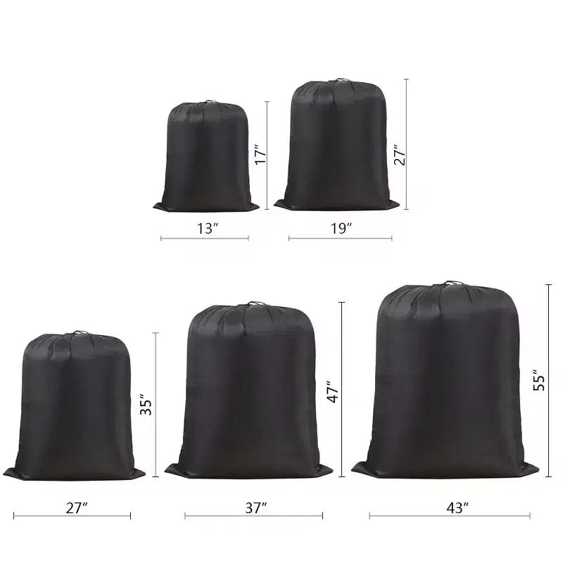 Narwey Multipurpose Extra Large Laundry Bag Storage Bag (Black, 13x17)