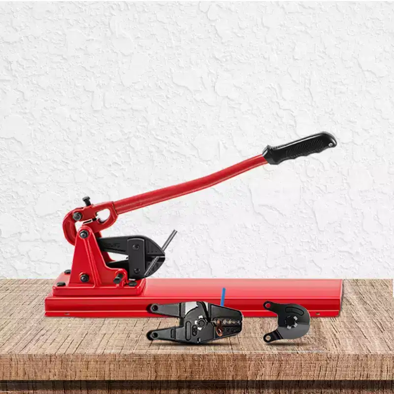 VEVOR Bench Swager Tool 24 Wire Rope Swaging Tool, Crimper Cable Bolt Cutter Head Bench Crimper 1/16-3/16 Aluminum/Copper Sleeves Swager, Red