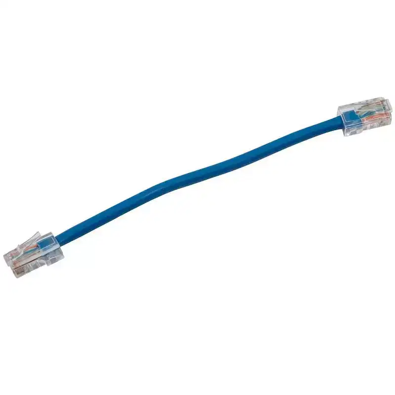 Monoprice Cat5e Ethernet Patch Cable - 0.5 Feet - Blue | Network Internet Cord - RJ45, Stranded, 350Mhz, UTP, Pure Bare Copper Wire, 24AWG - Zeroboot