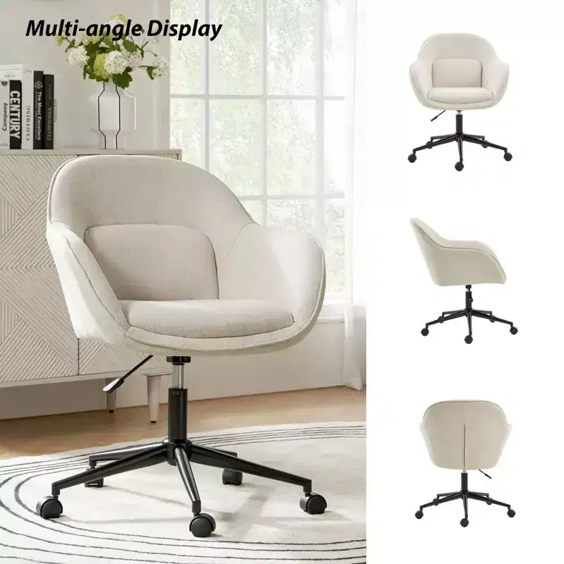 Virginia Office Chair With Curved Backrest|ART OF LIVING DESIGNS