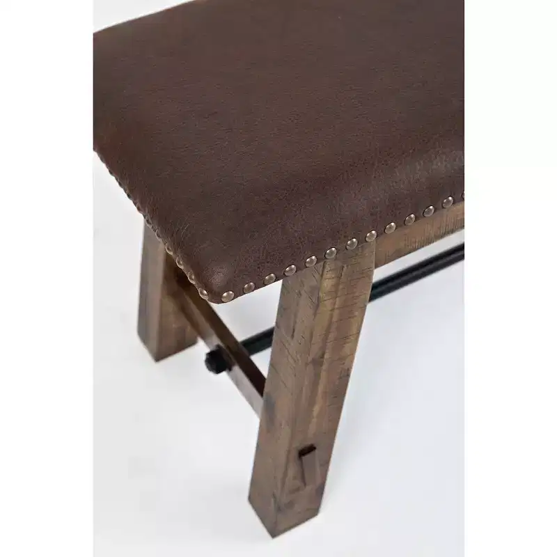 Cannon Valley Distressed Industrial 56 Distressed Wood Bench
