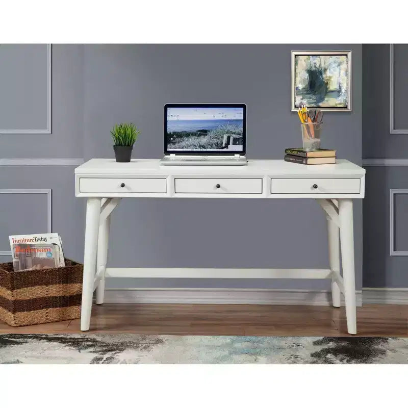 Flynn Large Desk, White