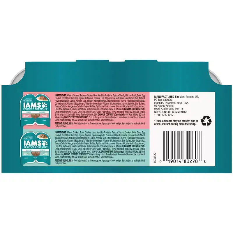 IAMS Perfect Portions Cuts in Gravy Chicken, Tuna and Salmon Flavor Wet Cat Food