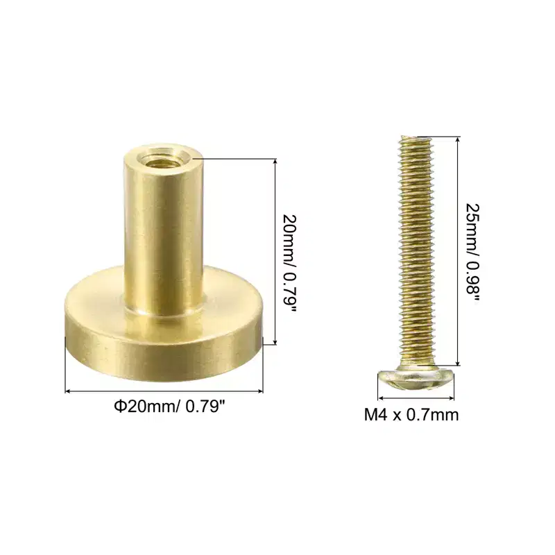 Unique Bargains Brass Rustproof Corrosion Resistant Stylish Brushed Gold Cabinet Knobs