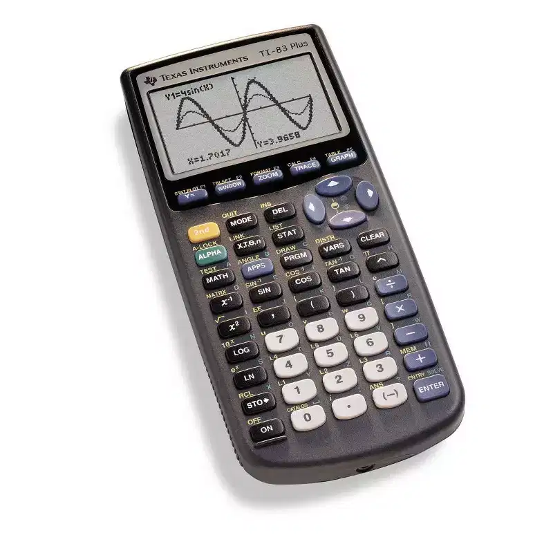 Texas Instruments 83 Plus Black Calculator: Graphing, 160KB Data Storage