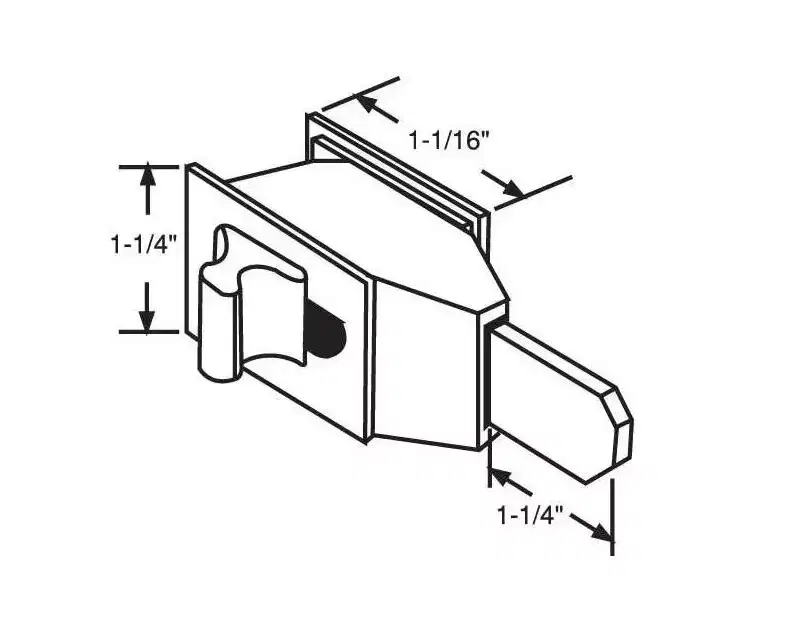 Brixwell Concealed Slide Latch With Red and Green Indicator, Metal Material, 1-1/4 Bolt Projection, 1 Steel Door Use, Gray Finish