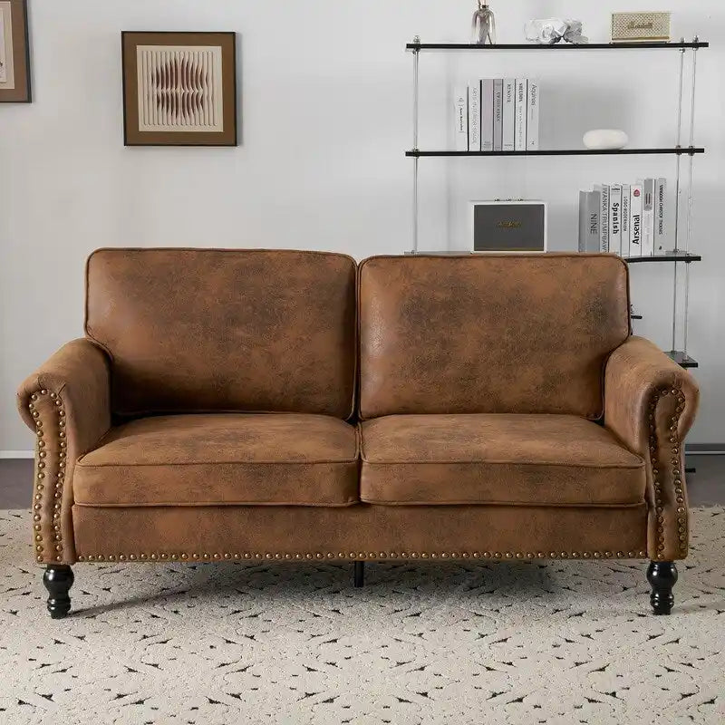 Mid-Century Upholstered Double Sofa, Indoor