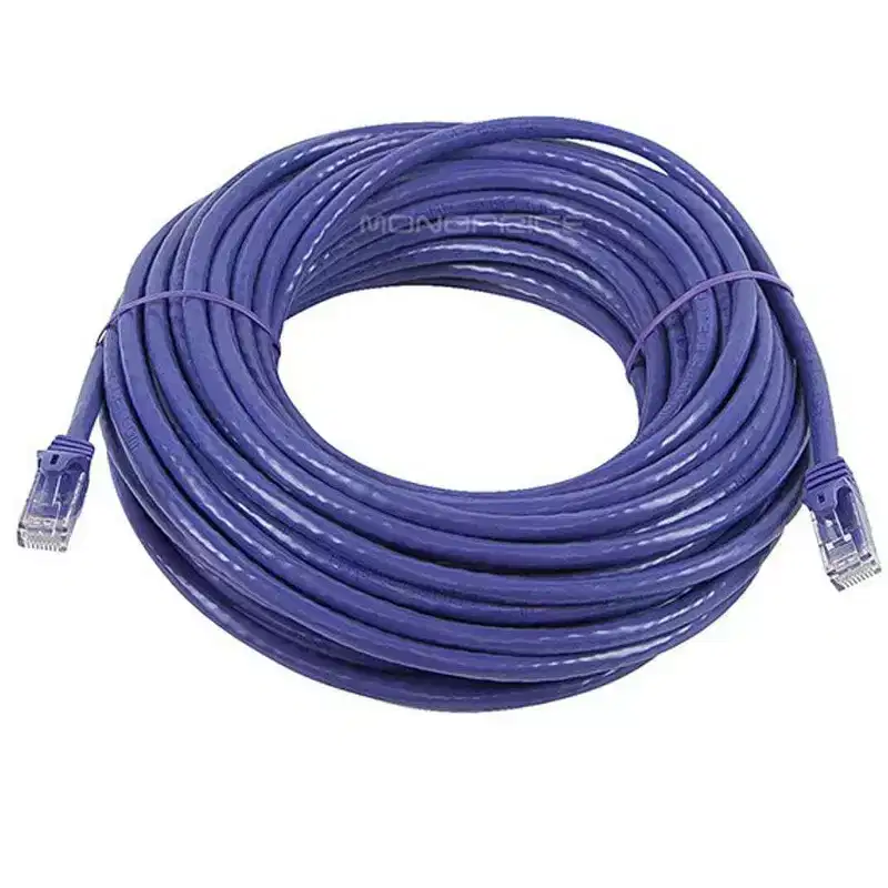 Monoprice Cat6 Ethernet Patch Cable - 50 Feet - Purple | Network Internet Cord - RJ45, Stranded, 550Mhz, UTP, Pure Bare Copper Wire, 24AWG - Flexboot