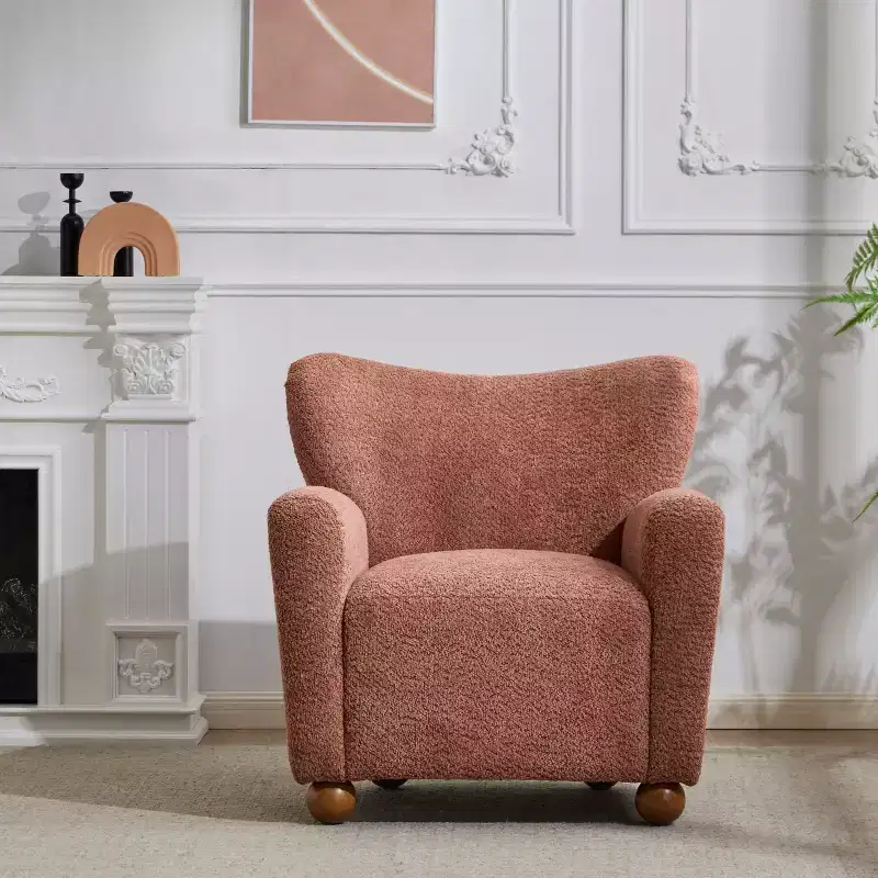 Contemporary Wingback Upholstered Accent Chair