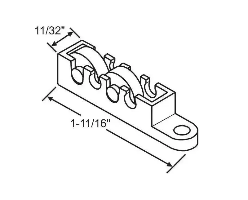 Brixwell 900-15615 Sliding Window Roller Assembly tandem