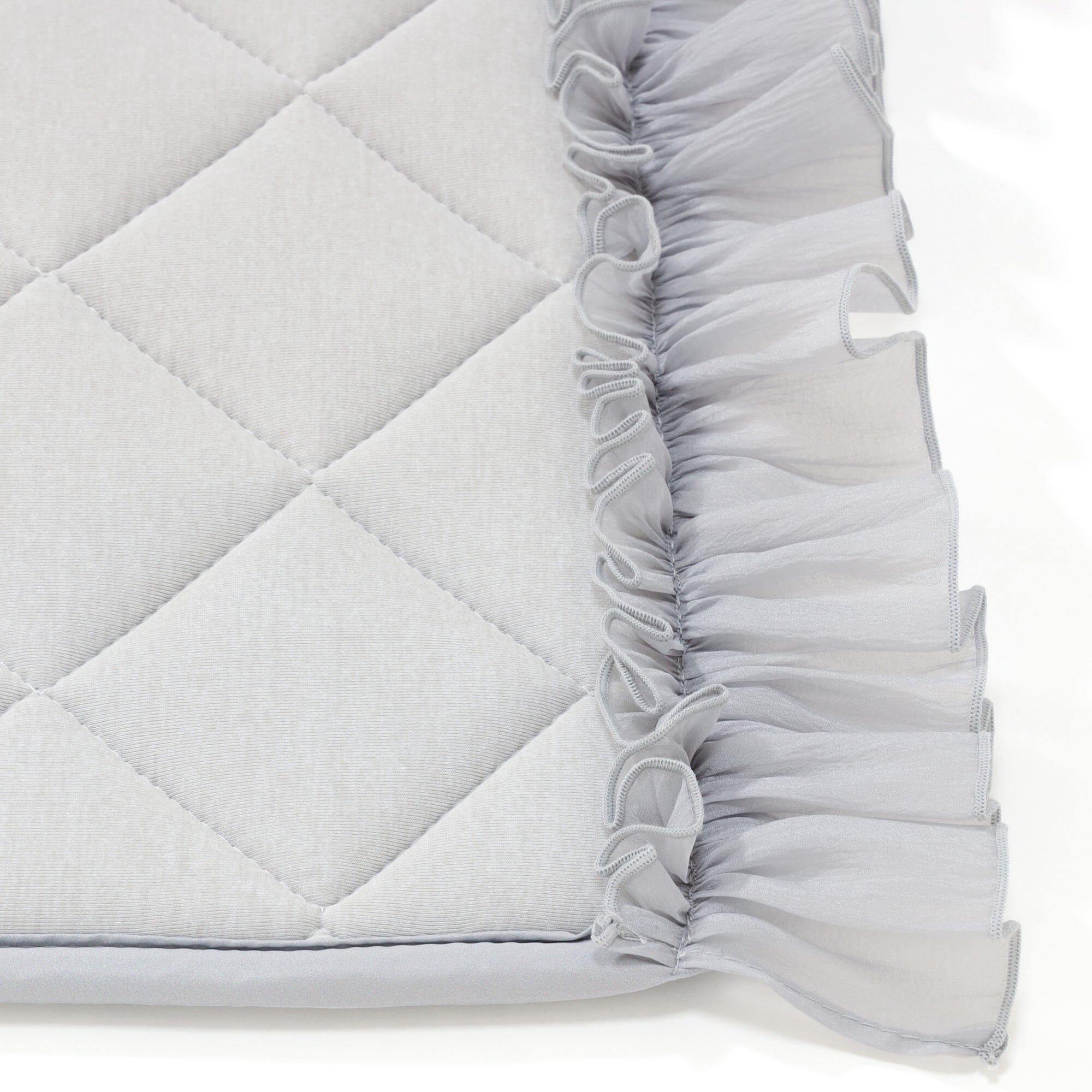 Rug With Frills Medium Light Gray