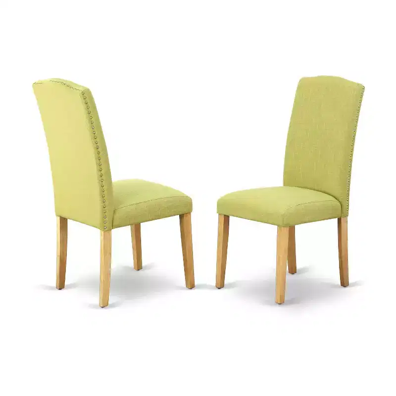 Coastal Dining Set - 5Pc Oval Table & 4 Chairs - 42/60 Table with Butterfly Leaf - Linen Fabric
