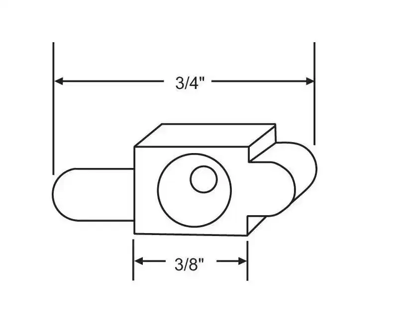 Brixwell Tilt Key Nylon 3/4 Overall Length, 3/8 Body Width Window Hardware Black Finish