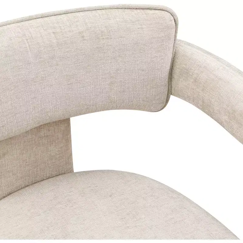 Meridian Furniture,Brenda Beige Chenille Fabric Dining Chair, Set of 2