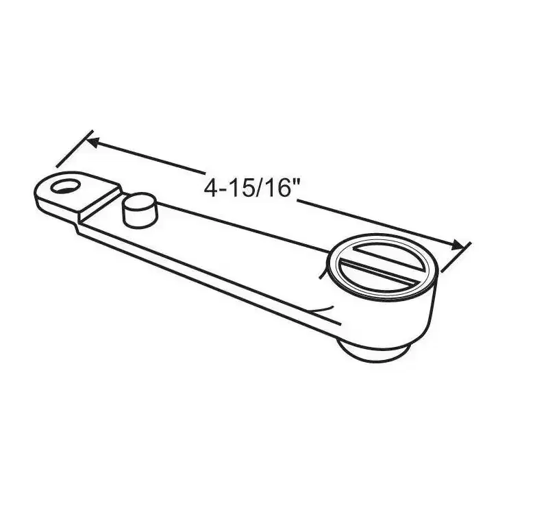 Brixwell Metal Torque Bar Arm 4-15/16 Length, Window Hardware, Gray Finish