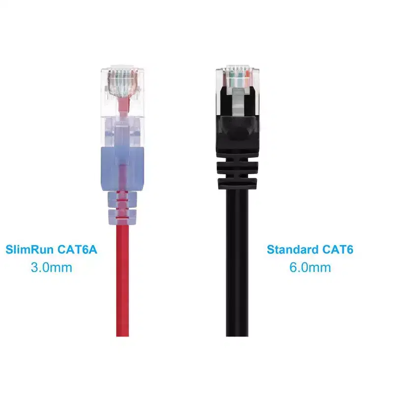 Monoprice Cat6A Ethernet Patch Cable - 7 Feet - Red (10 Pack) Snagless RJ45 550Mhz UTP Pure Bare Copper Wire 10G 30AWG - SlimRun Series
