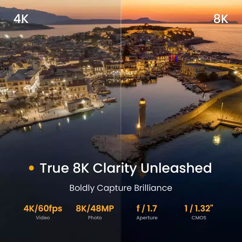SKYROVER X1 Drone with Camera 4K, Mini Drone for Adults, 8K Photo, Under 249g, 50000ft Transmission, 360 Degree Obstacle Sensing, 32-Min Flight Time