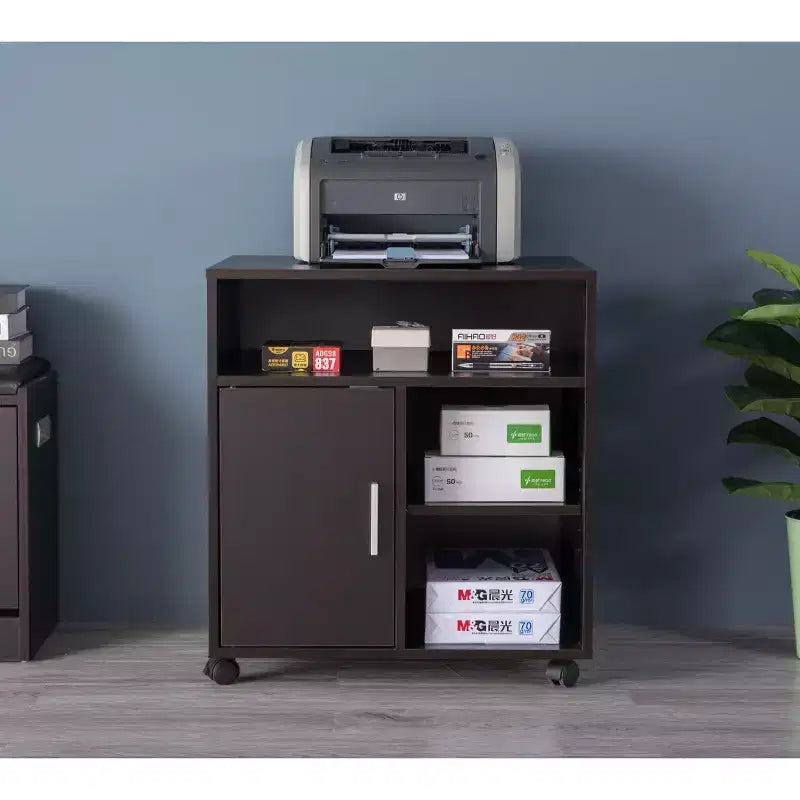 Basicwise Printer Kitchen Office Storage Stand With Casters