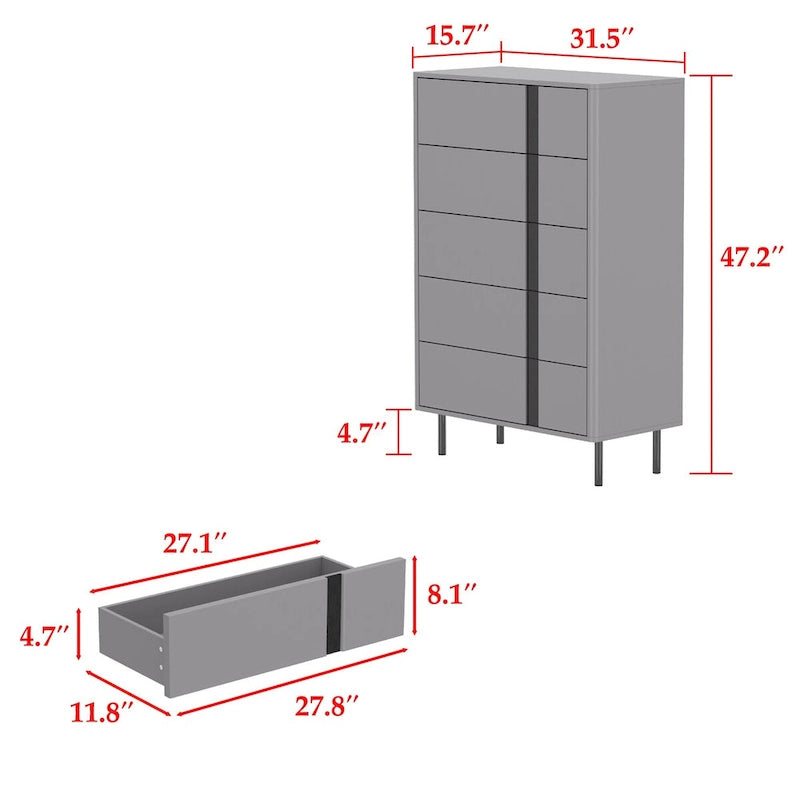 Wooden Chest with Adjustable Metal Legs - Stylish Storage Essential