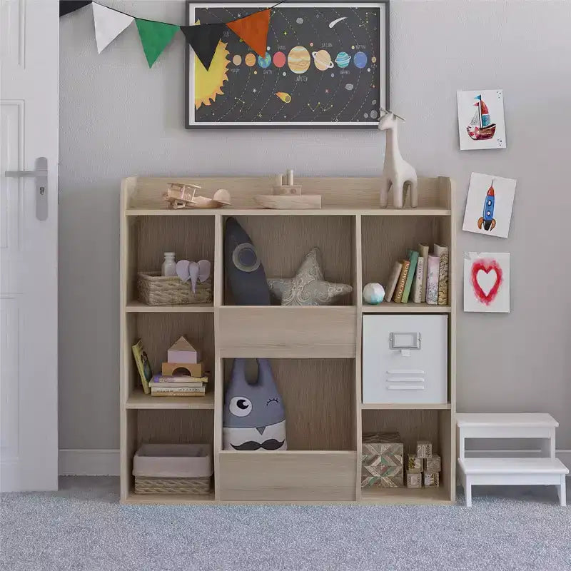 RealRooms Jocelyn Kids Large Toy Storage Bookcase