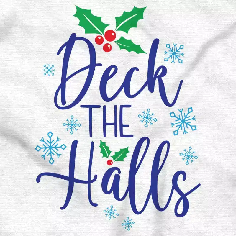 Christmas Deck The Halls Snowflakes Sweatshirt for Men or Women Brisco Brands