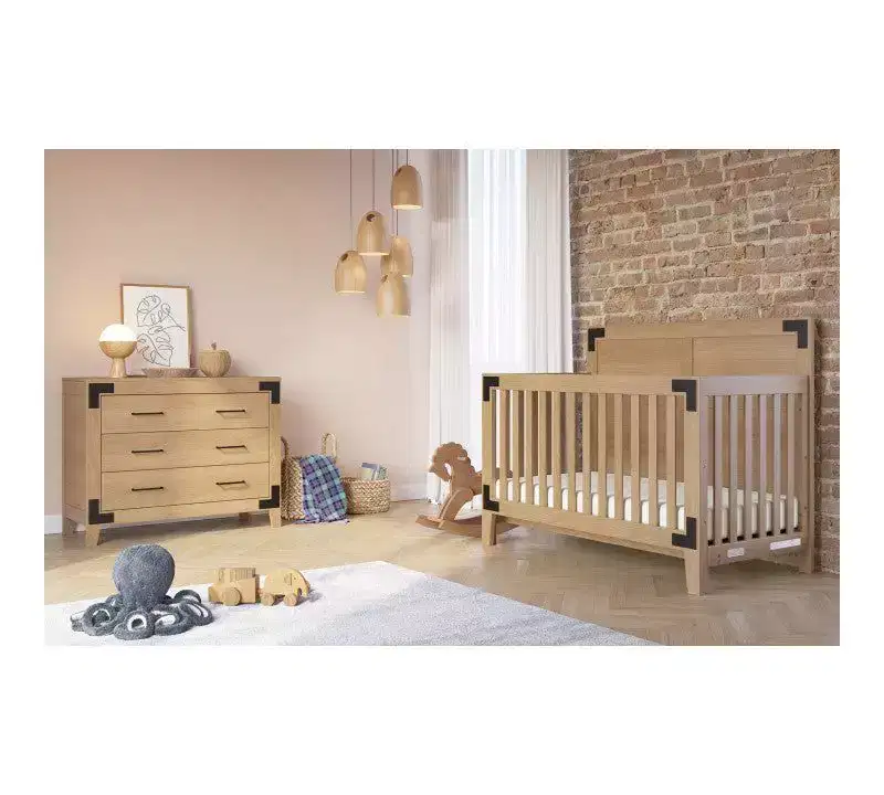 Child Craft Lucas Crib and Dresser Nursery Set, 2-Piece, Includes 4-in-1 Convertible Crib and 3-Drawer Dresser