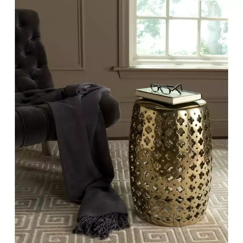 Lacey Garden Stool - ACS4531 - Indoor/Outdoor - Safavieh