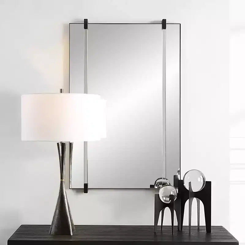 Uttermost Ladonna Matte Black 24 x 37 Rectangular Wall Mirror