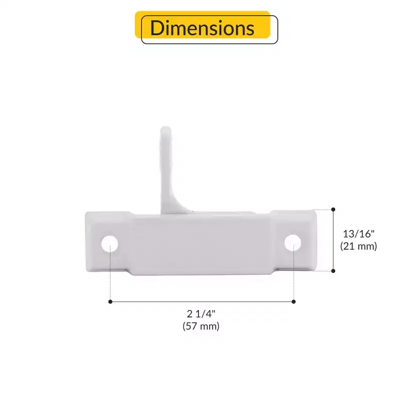 Brixwell 50-603W Sash Lock Without Keeper Type White Finish