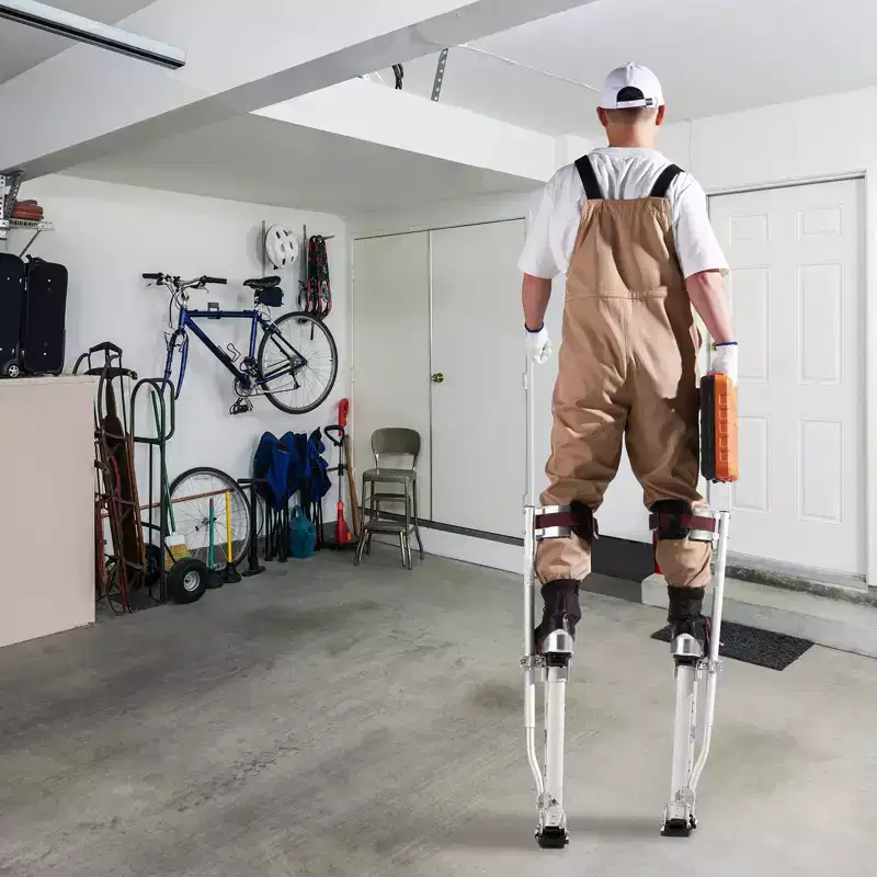 VEVOR Drywall Stilts, 18''-30'' Adjustable Aluminum Tool Stilts with Protective Knee Pads