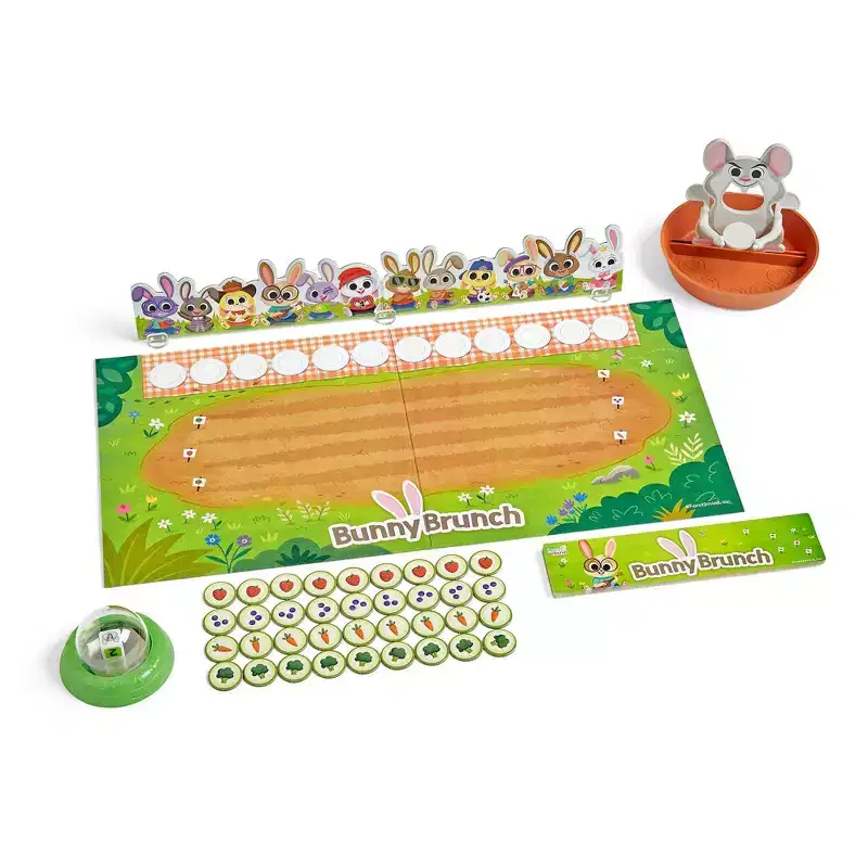 hand2mind Bunny Brunch Game: Educational Math Board Game for 2-4 Players, 30 Minutes Play, Includes Game Pieces